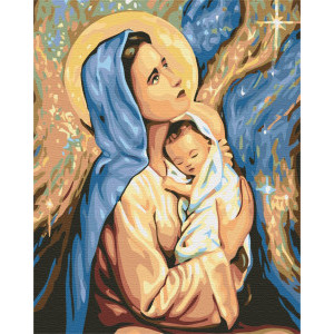 Рисуване по номера Мария и Исус, с подрамка, 40х50 см.