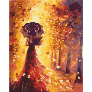 Рисуване по номера Златна есен, с подрамка, 40х50 см.