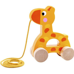 Дървена играчка за дърпане, Жирафче