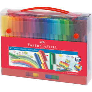 Флумастери Faber-Castell Connector, 80 цвята