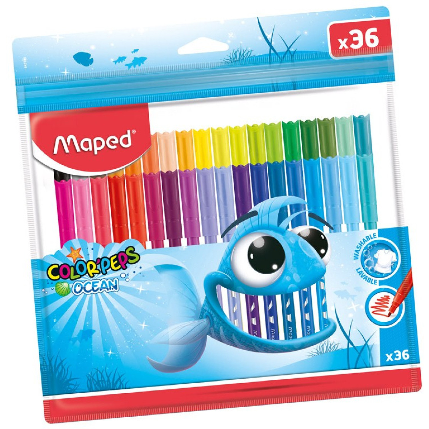 Флумастери Maped Color Peps Ocean, 36 цвята