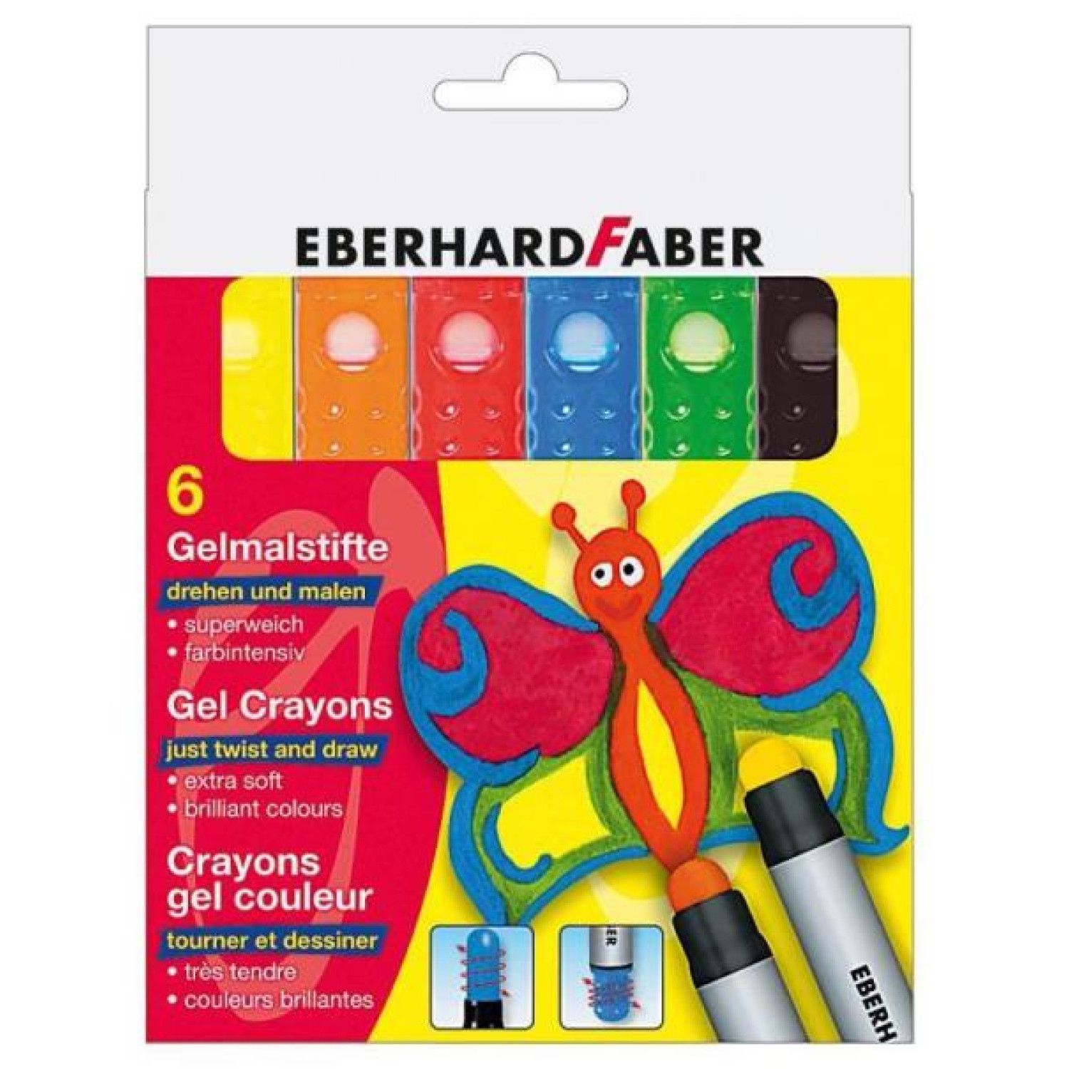 Пастели Eberhard Faber, гел, 6 цвята държ.