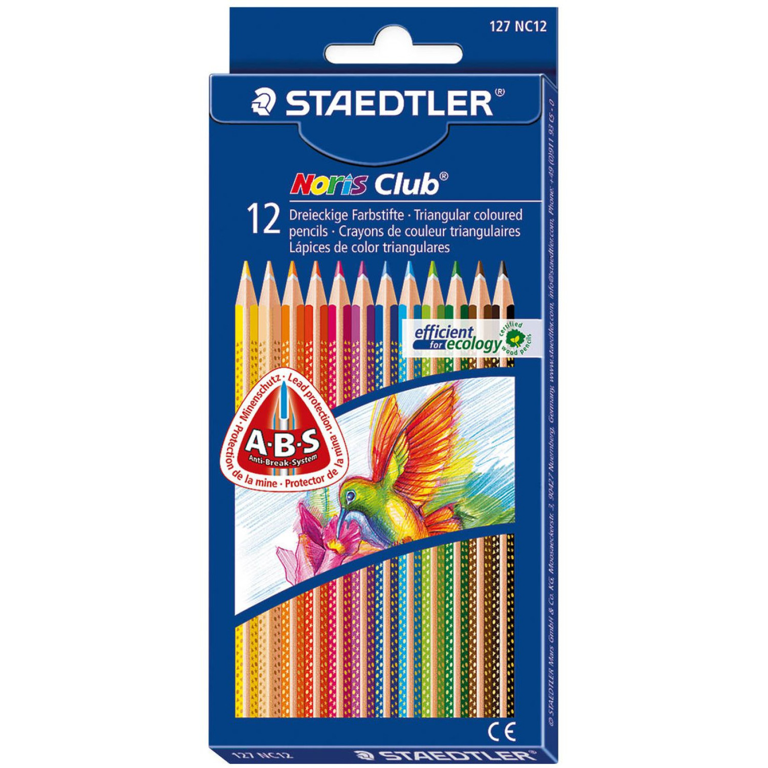 Цветни моливи Staedtler Noris Club 127, 12 цвята