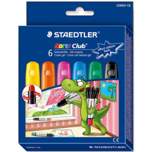 Пастели Staedtler Noris Club Gel Glitter, 6 цвята