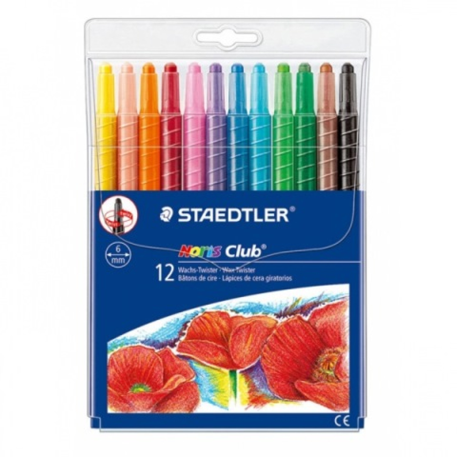 Пастели Staedtler Noris Club 221 Twister,12 цвята