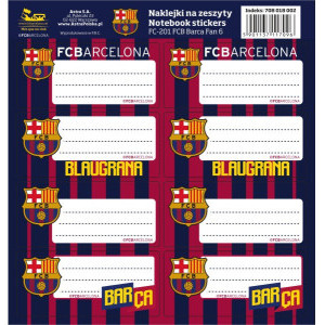 Етикети за тетрадки Barcelona FC-201