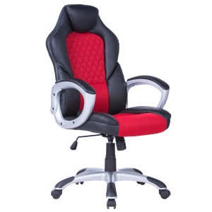 Геймърски стол Gamerix Viking, черно и червено