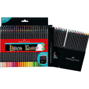 Цветни моливи Faber-Castell Black Edition, 50 цвята