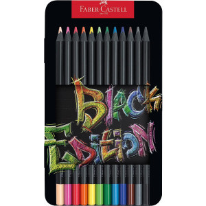 Цветни моливи Faber-Castell Edition, метална кутия, 12 цвята
